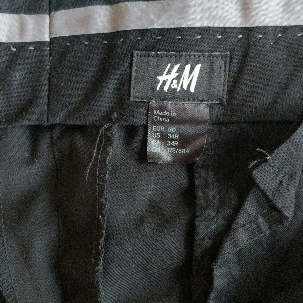 H&M dress pants size 34R black